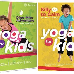 Two NEW Gaiam Kids Yoga DVD Set